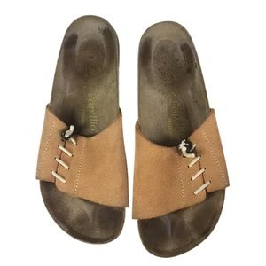 Birkenstock Papillio Suede Leather Slide Sandals Women’s Size 40 (US 9) Sand
